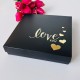 18x18x4 Gold Yaldız Love Baskılı Karton Kutu