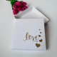 18x18x4 Gold Yaldız Love Baskılı Karton Kutu