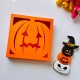 21x21x4 Pencereli Bal Kabağı Tsarım Karton Kutu-Halloween