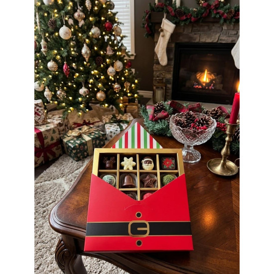 12 Bölmeli Zarf Tasarım Premium Kutu-Yeniyıl Temalı Desen 1 12 Bölmeli Zarf Tasarım Premium Kutu-Yeniyıl Temalı Desen 1