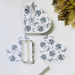 Kalp Tasarım Kutu Beyaz (Sert Sıvama Kutu)