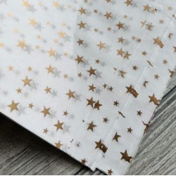 Pelur Kağıdı Gold Yıldız Baskılı