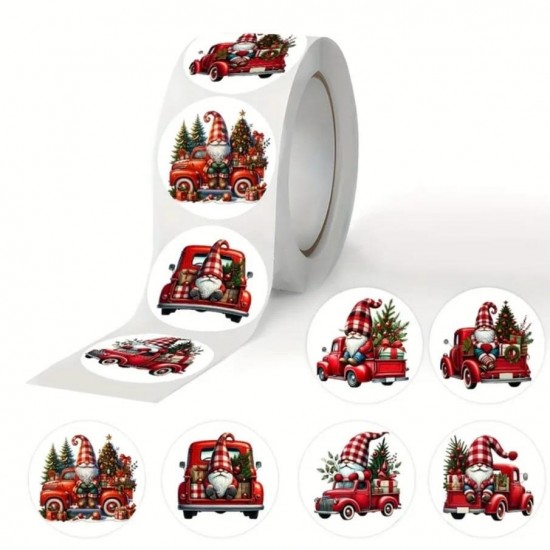 Sticker Yapışkanlı,Noel Baba Karışık Desen