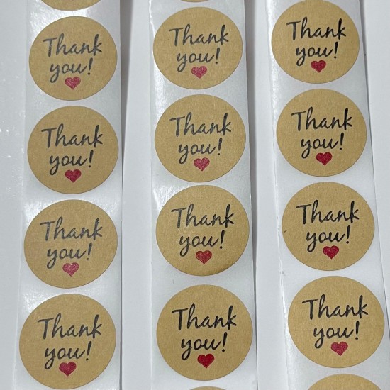 Sticker Kraft,Thank You 