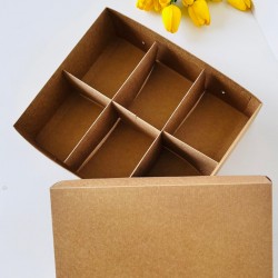 25x30x9 Karton Kutu-6 Bölmeli