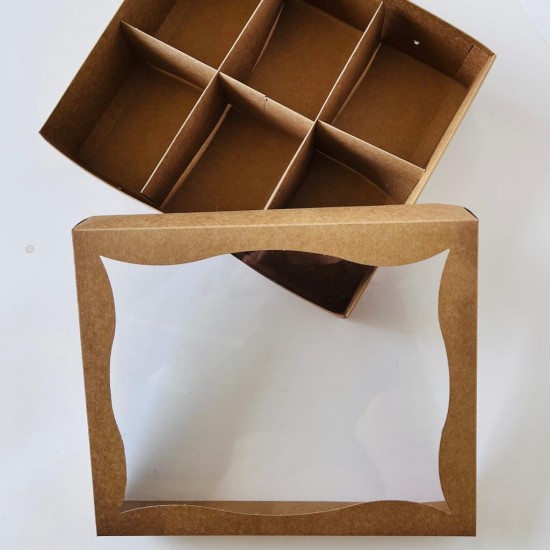 25x30x9 Pencereli Kutu-6 Bölmeli 25x30x9 Pencereli Kutu-6 Bölmeli