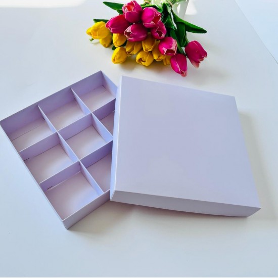 21x21x4 Karton Kutu (9 Bölmeli)