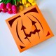 21x21x8 Bal Kabağı Tasarım Halloween Karton Kutu 4 Bölmeli