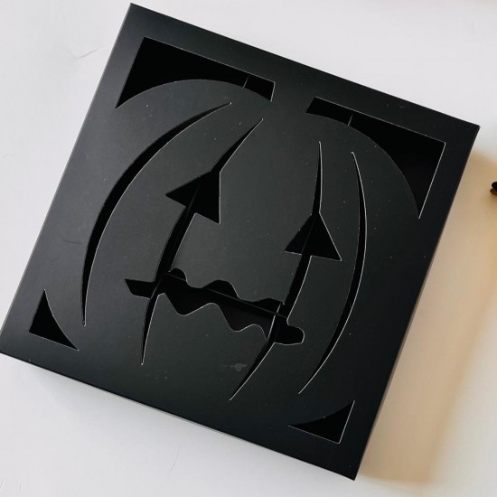 21x21x8 Bal Kabağı Tasarım Halloween Karton Kutu 4 Bölmeli