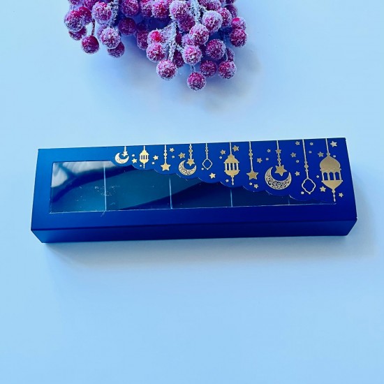 5 Bölmeli Ramazan Temalı Gold Yaldız Çikolata Kutusu