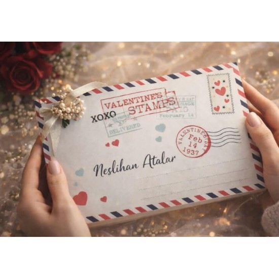 12 Bölmeli Zarf Tasarım Çikolata Kutusu