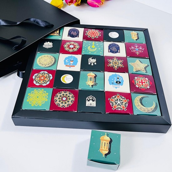 24 Gün Ramazan (24 Days-Advent Takvimi) Çikolata-Bonbon-Kurabiye-Hurma Kutusu