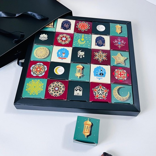 24 Gün Ramazan (24 Days-Advent Takvimi) Çikolata-Bonbon-Kurabiye-Hurma Kutusu