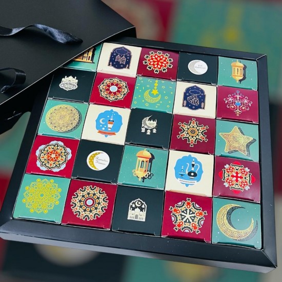 24 Gün Ramazan (24 Days-Advent Takvimi) Çikolata-Bonbon-Kurabiye-Hurma Kutusu