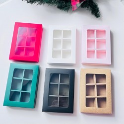 6 Bölmeli Pencereli Bonbon Çikolata Kutusu 6 Bölmeli Pencereli Bonbon Çikolata Kutusu