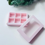6 Bölmeli Pencereli Bonbon Çikolata Kutusu