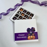 16 Bölmeli Karton Çikolata Kutusu-Halloween Temalı