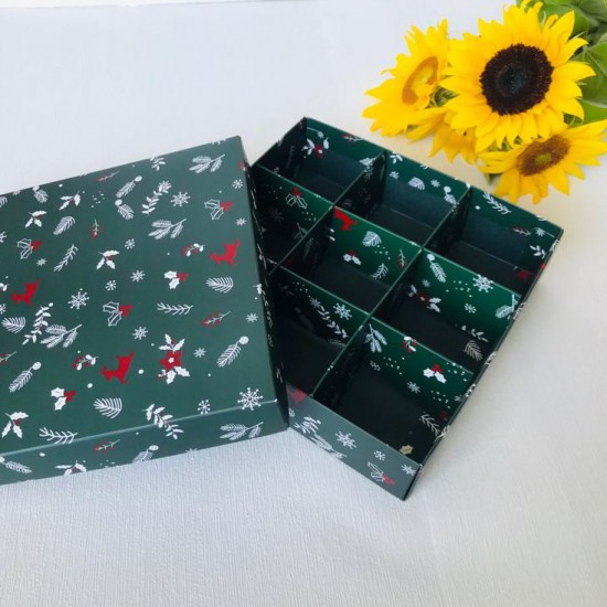 20x20x5 Karton Kutu (9 Bölmeli)