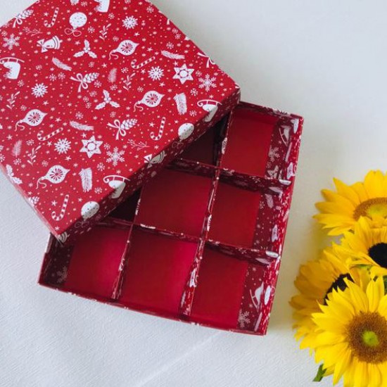 20x20x5 Karton Kutu (9 Bölmeli)