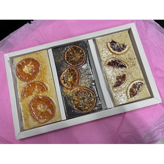 3 Bölmeli Sürgülü Tablet Çikolata Kutusu