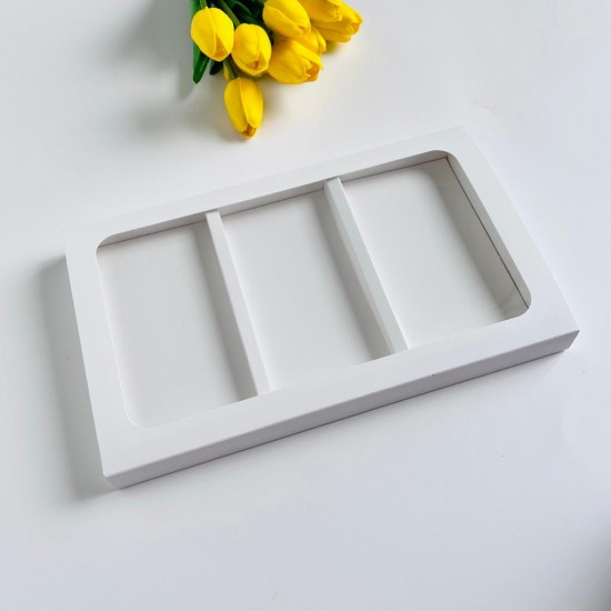 3 Bölmeli Sürgülü Tablet Çikolata Kutusu