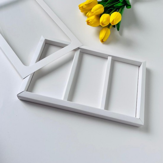 3 Bölmeli Sürgülü Tablet Çikolata Kutusu