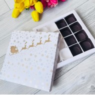 16 Bölmeli Gold Noel Baba Çikolata Kutusu