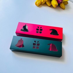 5 Bölmeli Yılbaşı Temalı Bonbon Çikolata Kutusu