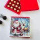 16 Bölmeli Simli Noel Baba Çikolata Kutusu ve Kılıfı