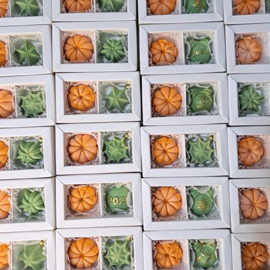 2 Bölmeli Bonbon Çikolata Kutusu Sürgülü