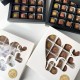 16 Bölmeli Kalp Tasarım Bonbon Çikolata Kutusu