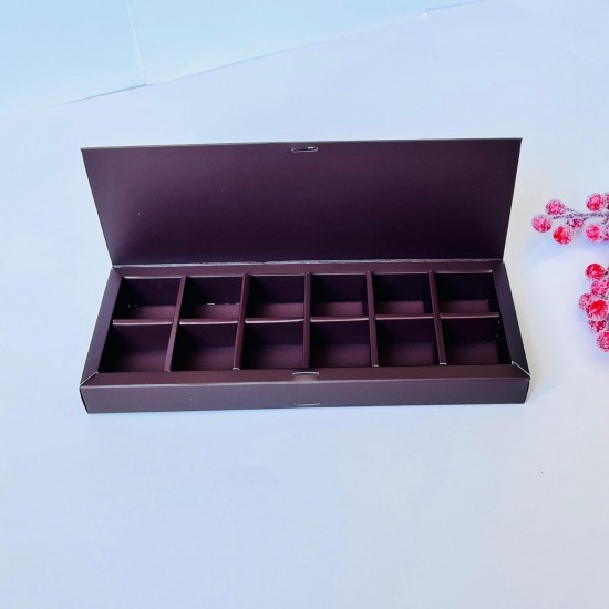12 Bölmeli Karton Çikolata-Bonbon Kutusu