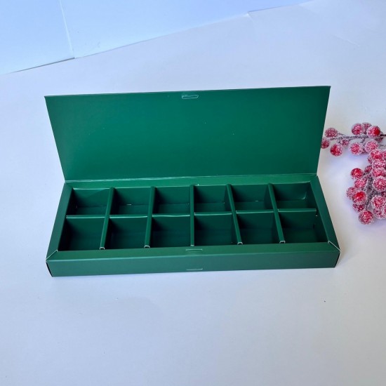 12 Bölmeli Karton Çikolata-Bonbon Kutusu