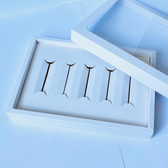 5 Bölmeli Pencereli Çikolata Kutusu Ruj Kalıp-Stick Çikolata 