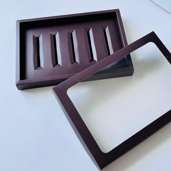 5 Bölmeli Pencereli Stick-Bar Çikolata Kutusu