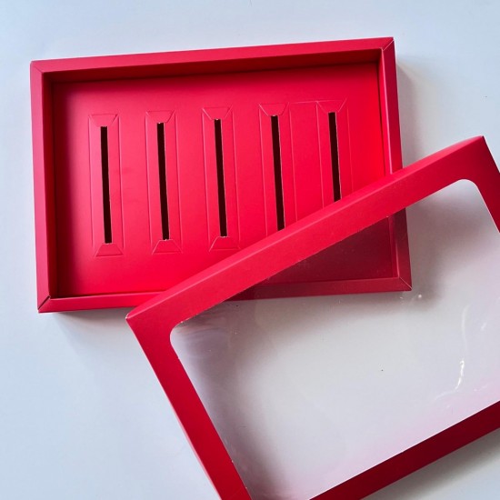 5 Bölmeli Pencereli Stick-Bar Çikolata Kutusu