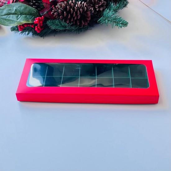 14 Bölmeli Pencereli Çikolata-Bonbon Kutusu (yeşil-kırmızı) 14 Bölmeli Pencereli Çikolata-Bonbon Kutusu (yeşil-kırmızı)