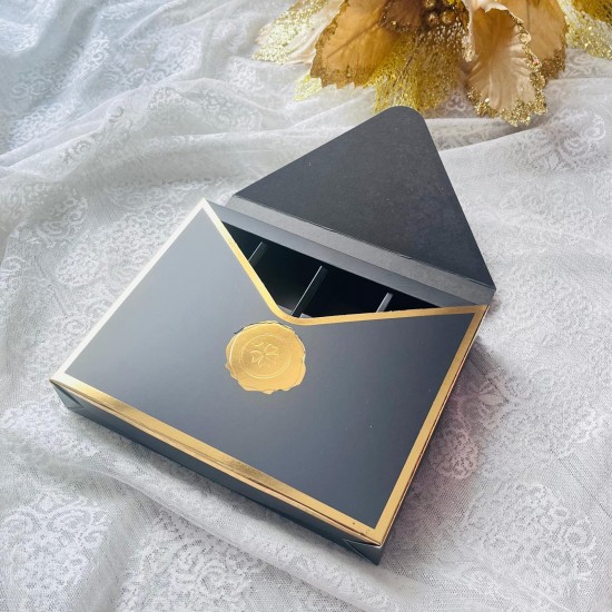 12 Bölmeli Zarf Tasarım Gold Yaldız Kutu 12 Bölmeli Zarf Tasarım Gold Yaldız Kutu