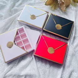 12 Bölmeli Zarf Tasarım Gold Yaldız Kutu