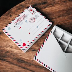 12 Bölmeli Zarf Tasarım Çikolata Kutusu