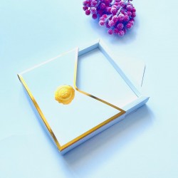 Zarf Tasarım Gold Yaldız Kurabiye-Stick Çikolata Kutusu