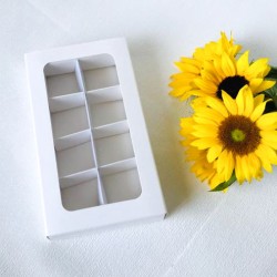 8 Bölmeli Pencereli Sürgülü Çikolata Kutusu