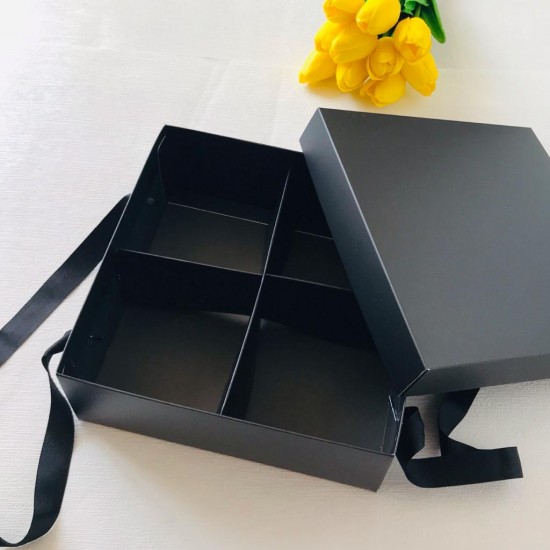 25x25x10 Karton Taşıma Kutusu-4 Bölmeli