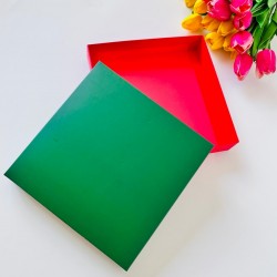 20x20x3 Karton Kutu (kırmızı-yeşil)