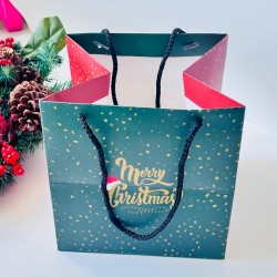 Karton Çanta Yılbaşı Desen 20x20x20 cm