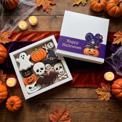 Hallowen Temalı Karton Kutu 19x19x2,5 cm