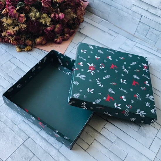 20x20x5 Karton Kutu Yılbaşı 