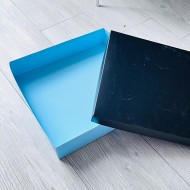 33x33x7 Karton Kutu Mavi-Siyah