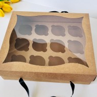 25x30x9 Cupcake Taşıma Kutusu Pencereli 12'li 25x30x9 Cupcake Taşıma Kutusu Pencereli 12'li