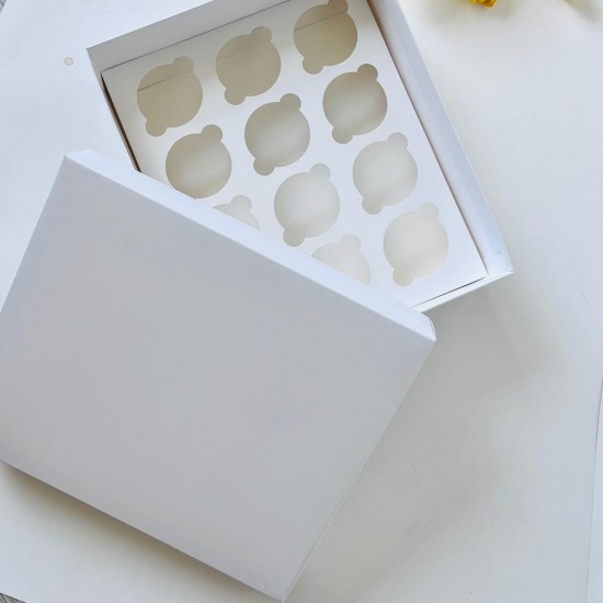 25x30x9 Karton Cupcake Kutusu 12'li